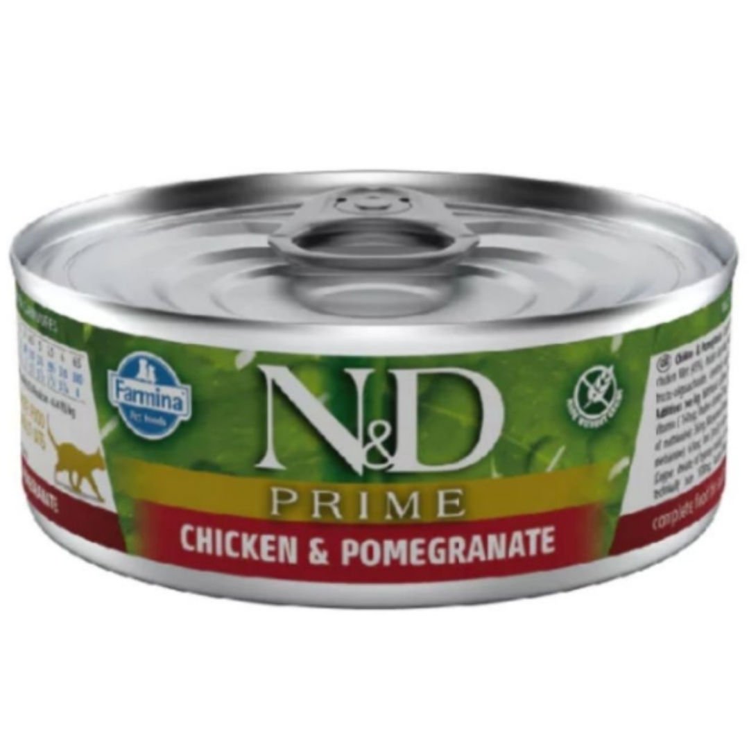N&D Prime Tavuklu ve Narlı Tahılsız Yetişkin Kedi Konservesi 70gr