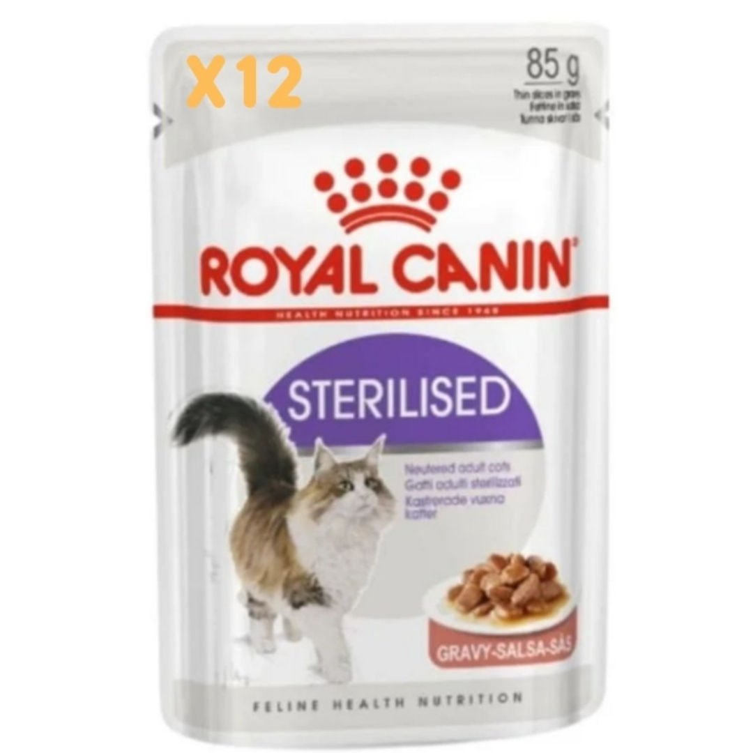 Royal Canin Gravy Sterilised Kısırlaştırılmış Yaş Kedi Maması 85 Gr-(12 Adetx85 Gr)