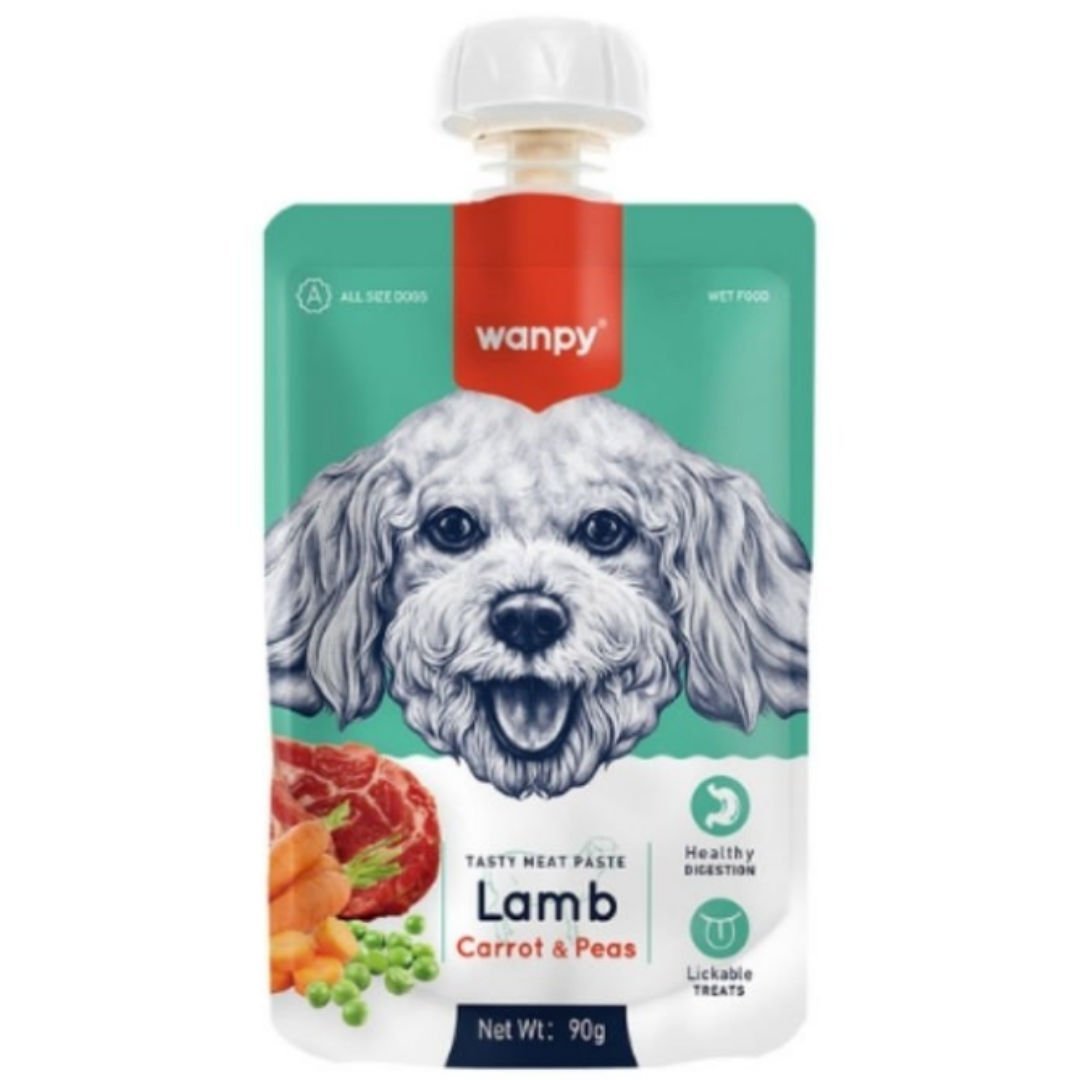 Wanpy Taze Kuzulu&Havuçlu  Köpek Et Ezmesi 90 gr