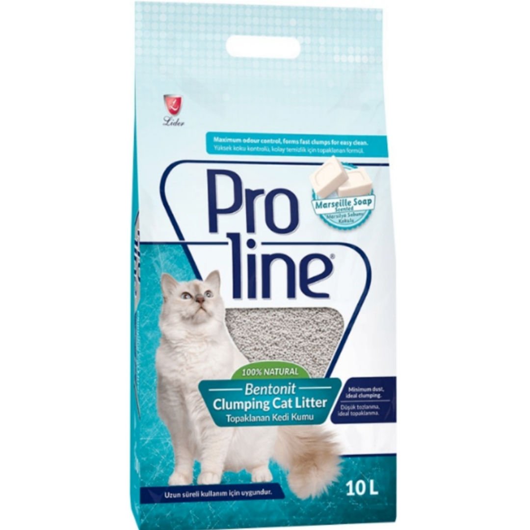 Proline Bentonit Kedi Kumu Marsilya Sabunu Kokulu 10lt