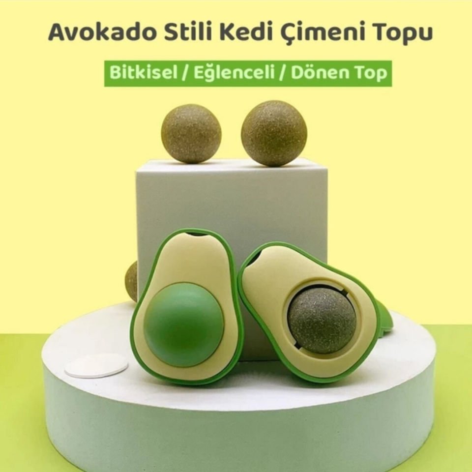 Avokado Catnip Avokado Kedi Çimi Topu Avokado Kedi Nanesi Oyuncağı