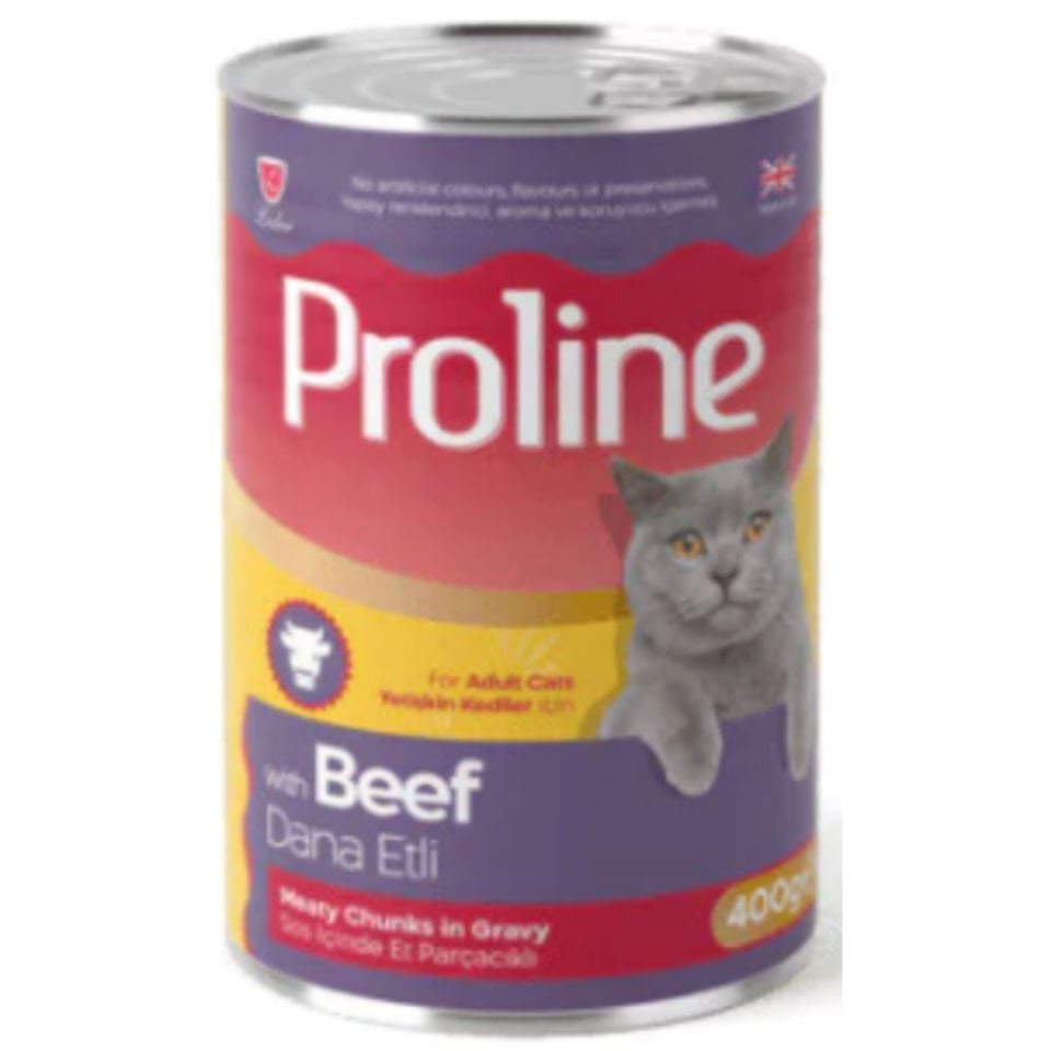 Proline Sos İçinde Parça Dana Etli Yetişkin Kedi Konservesi 400gr