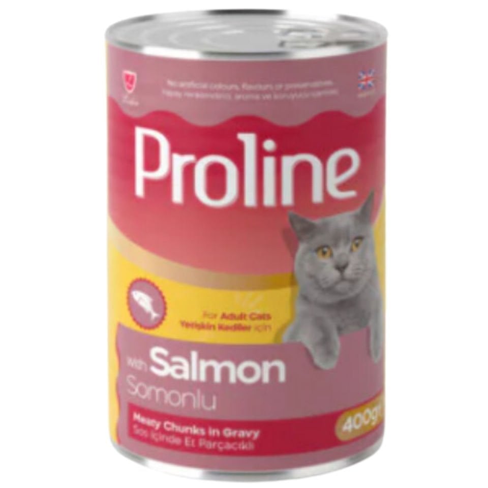 Proline Sos İçinde Parça Somon Etli Yetişkin Kedi Konservesi 400gr