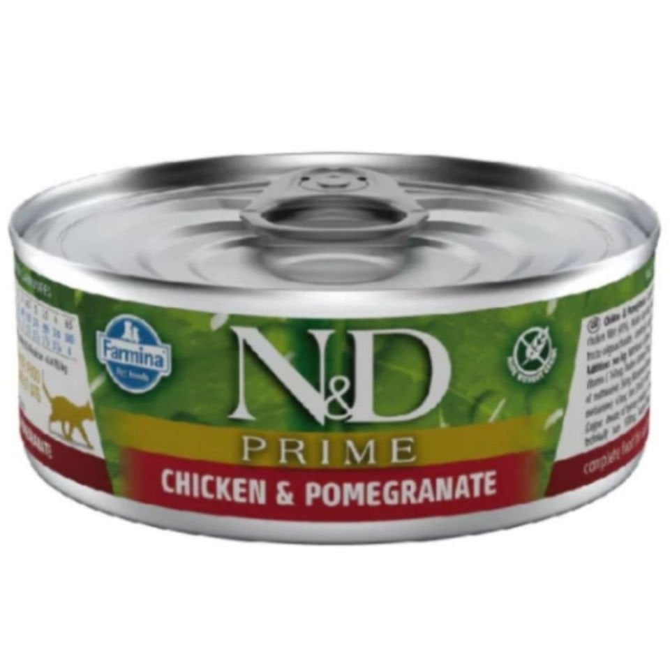 N&D Prime Tavuklu ve Narlı Tahılsız Yetişkin Kedi Konservesi 70gr