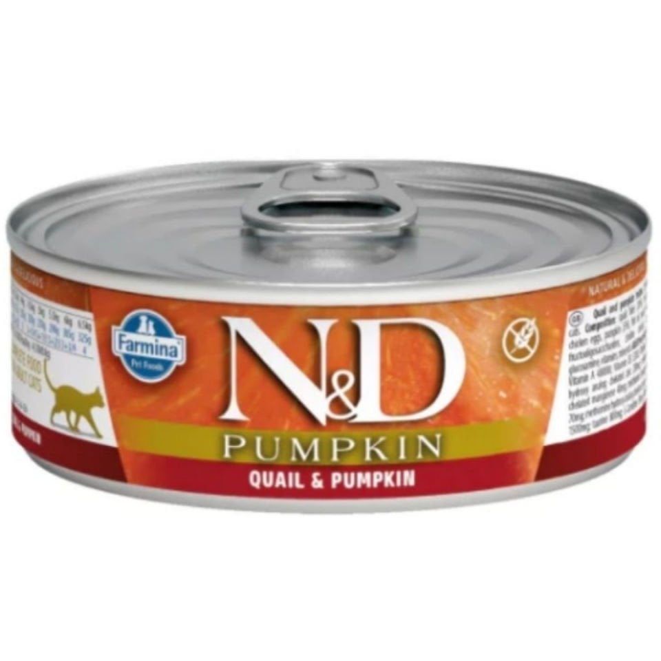 N&D  Bıldırcınlı ve Balkabaklı Yetişkin Kedi Konservesi 70gr