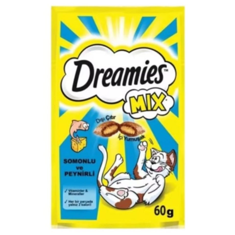 Dreamies Somon Peynir Mix Kedi Ödülü 60 Gr