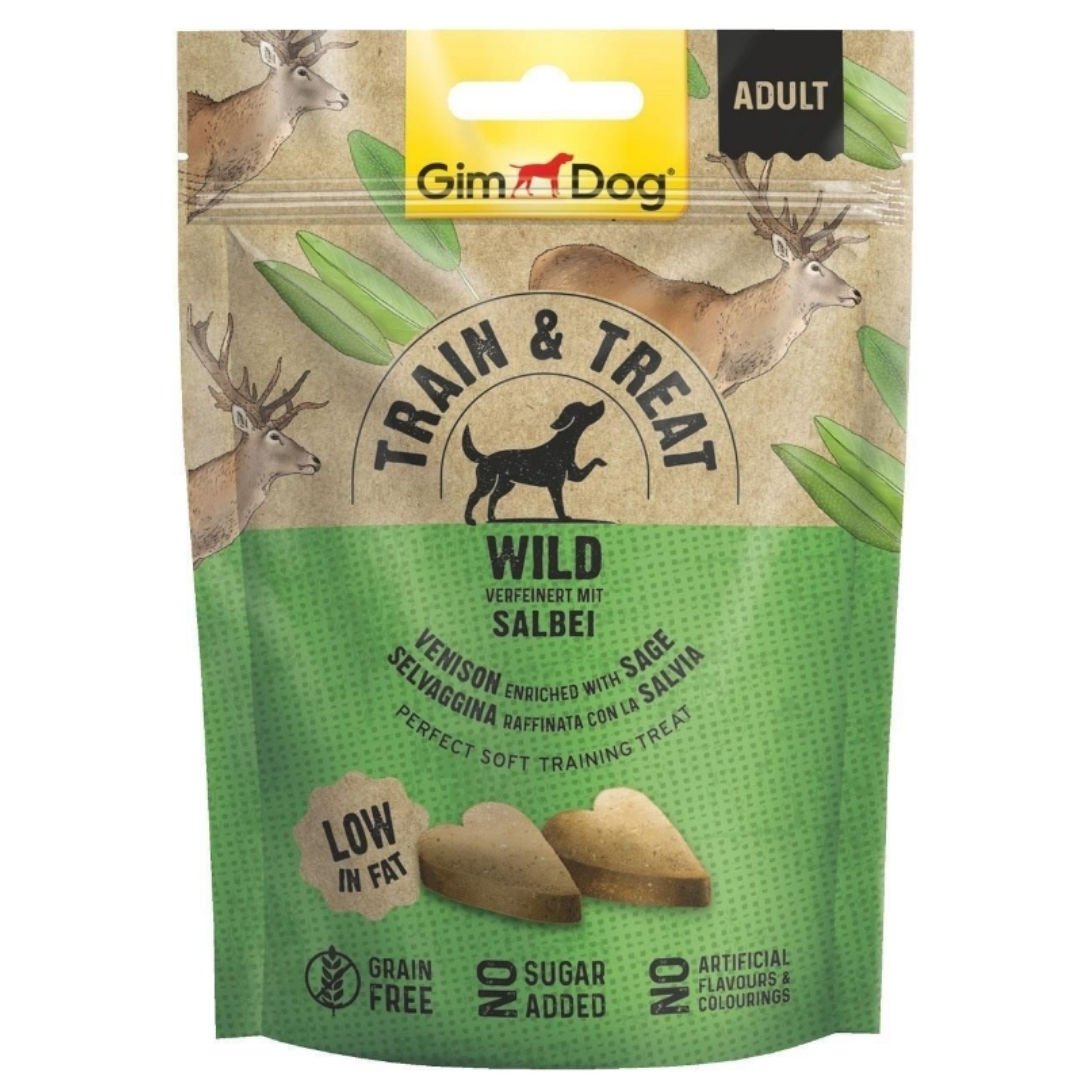 Gimdog Train&Treat Geyik Eti ve Adaçayı Köpek Ödülü 125gr