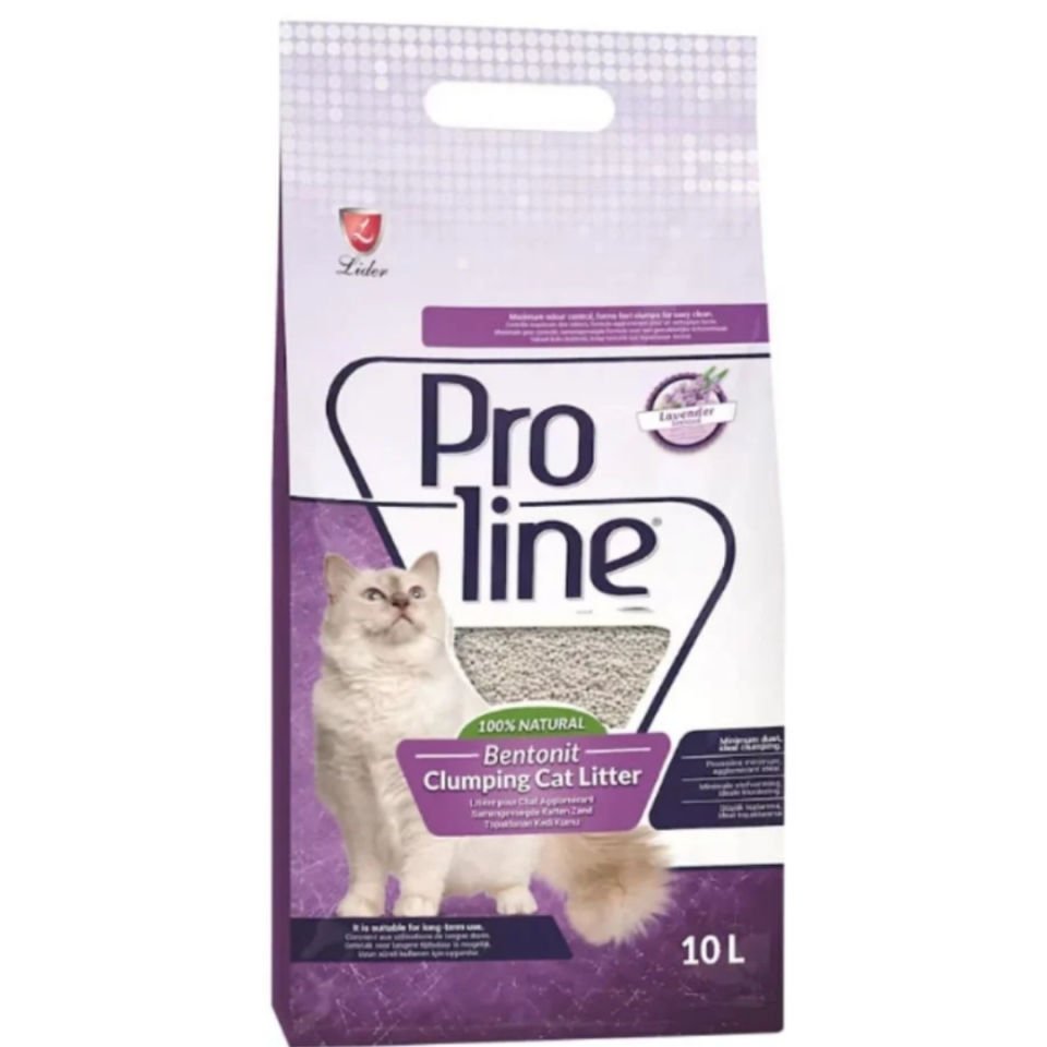 Proline Doğal Topaklanan Lavanta Kokulu Kedi Kumu 10 Lt