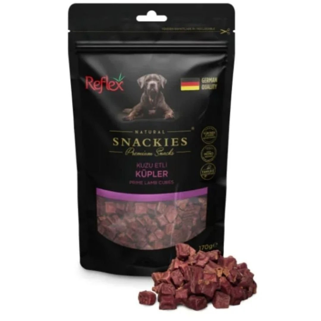 Reflex Snackies Natural Kuzu Etli Küp Tahılsız Köpek Ödül Maması 170gr