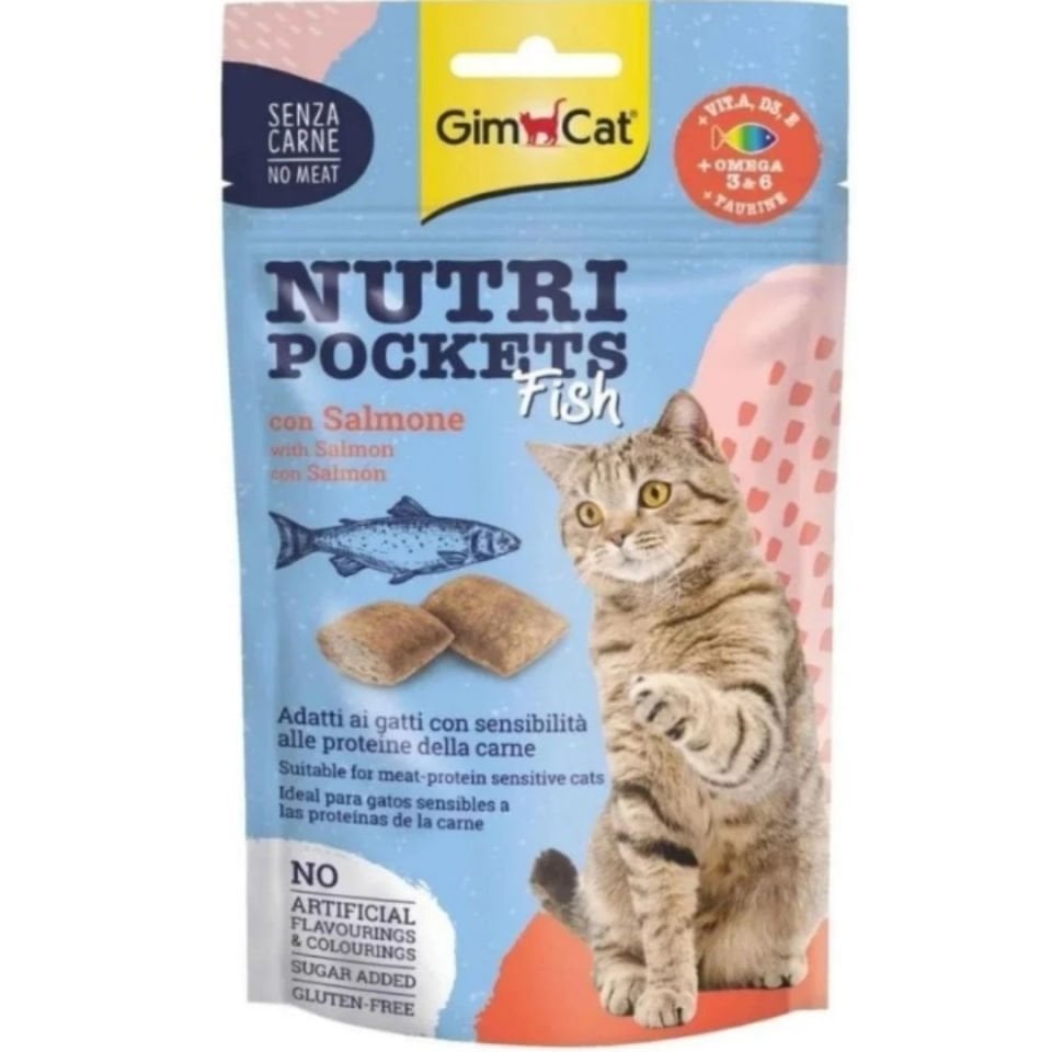 GimCat Kedi Ödül Tableti Np Fish With Salmon 60 Gr