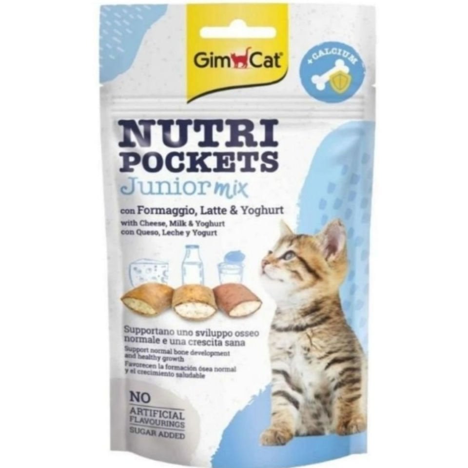 GimCat Nutripockets Kedi Ödülü Junior Mix 60Gr
