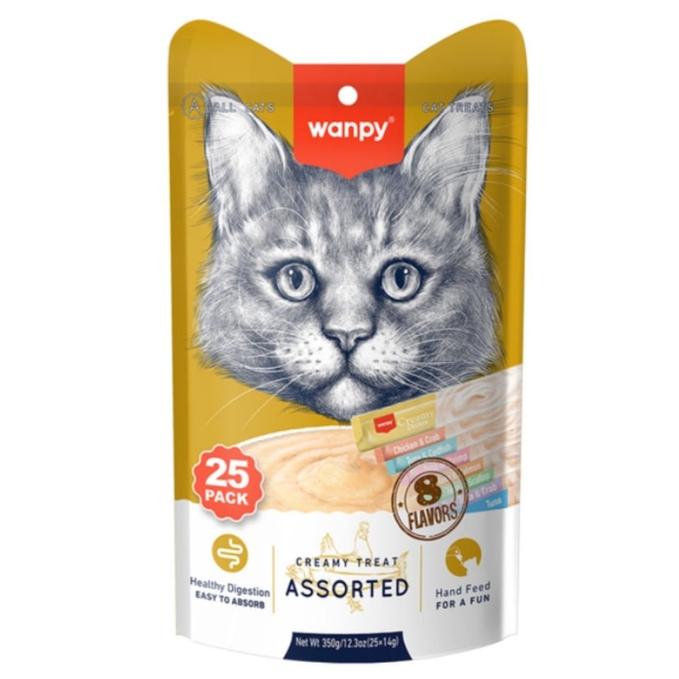 Wanpy Karışık 14 gr 25'li Sıvı Kedi Ödül Maması