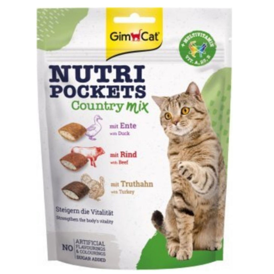 GimCat Nutripockets Country Mix Kedi Ödülü 150Gr
