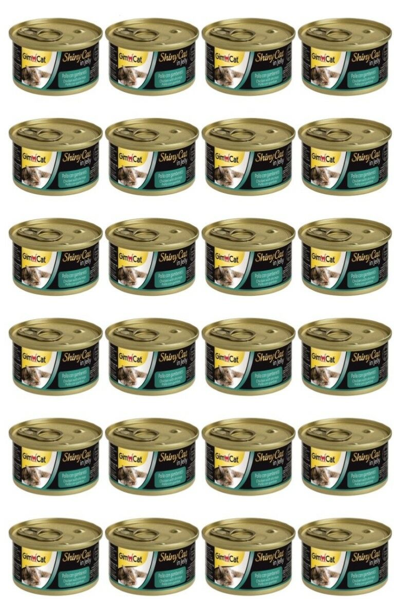 GimCat Shinycat Tavuklu Karidesli Konserve Kedi Maması 70 Gr x 24 Adet