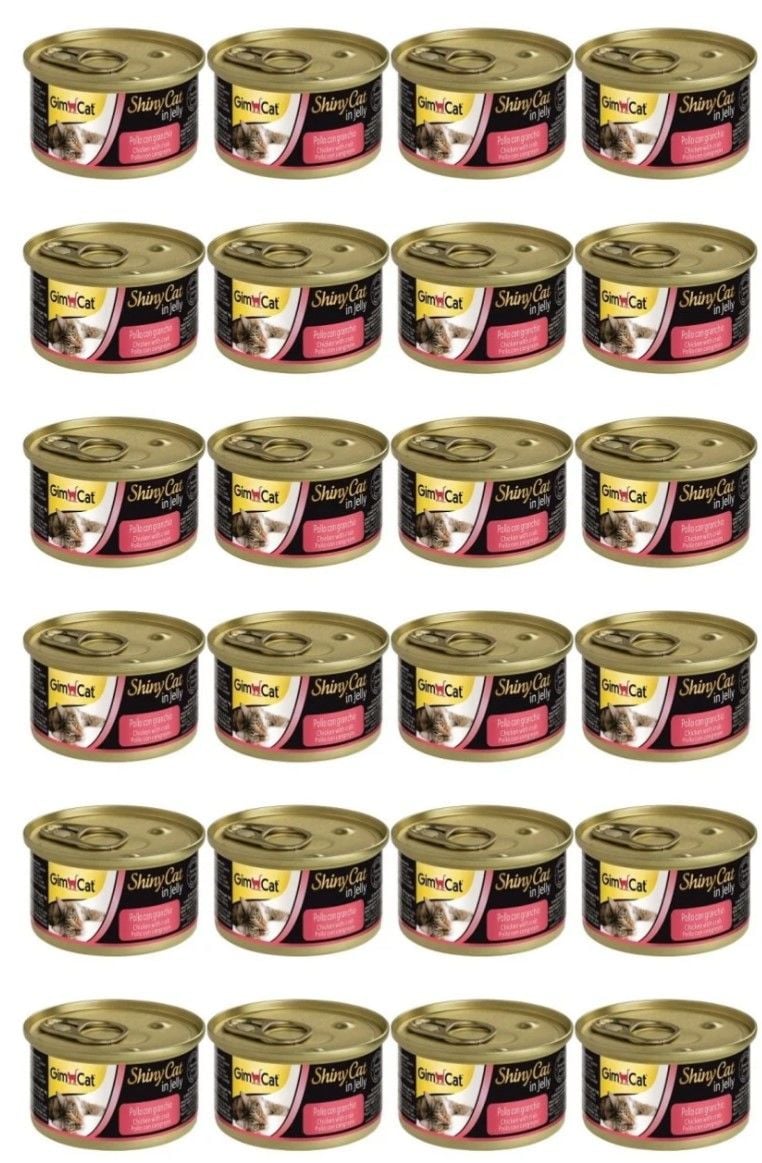 GimCat Shinycat Tavuklu Yengeçli Konserve Kedi Maması 70 Gr x 24 Adet