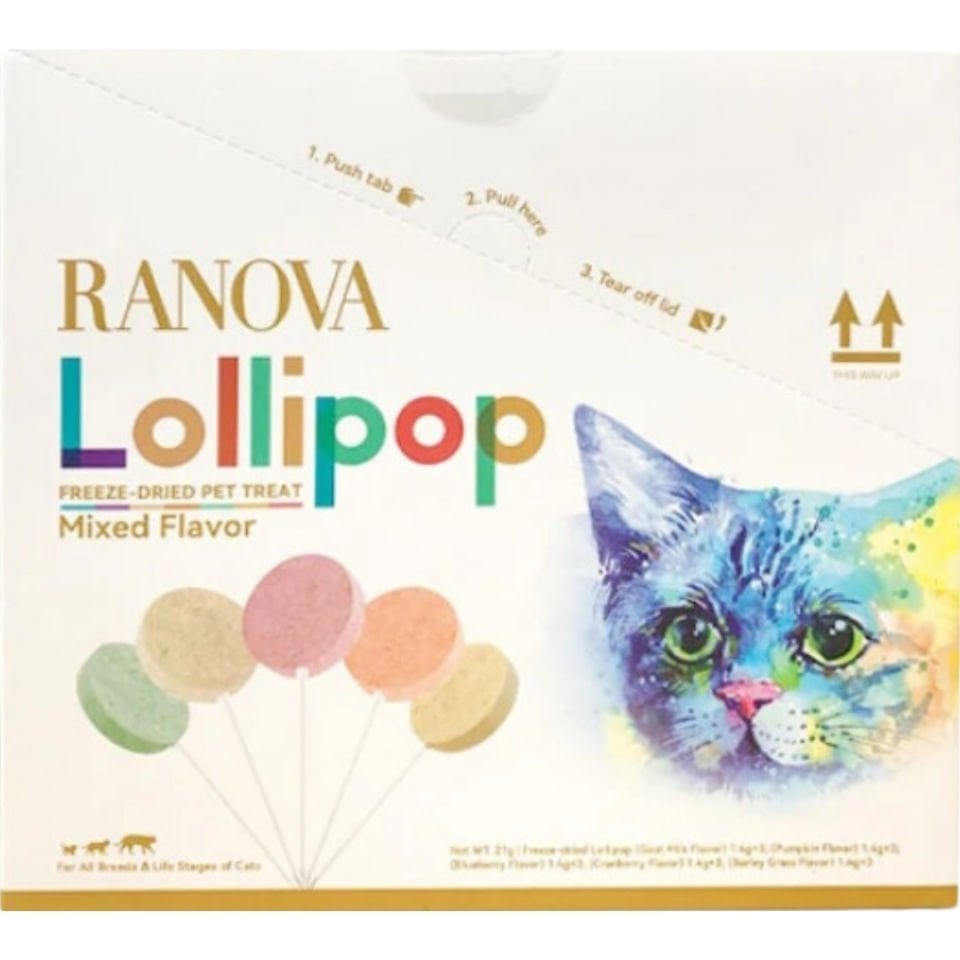 RANOVA Lollipop Karışık Çeşitli Kedi Ödül Maması 1,4gr (15'li)