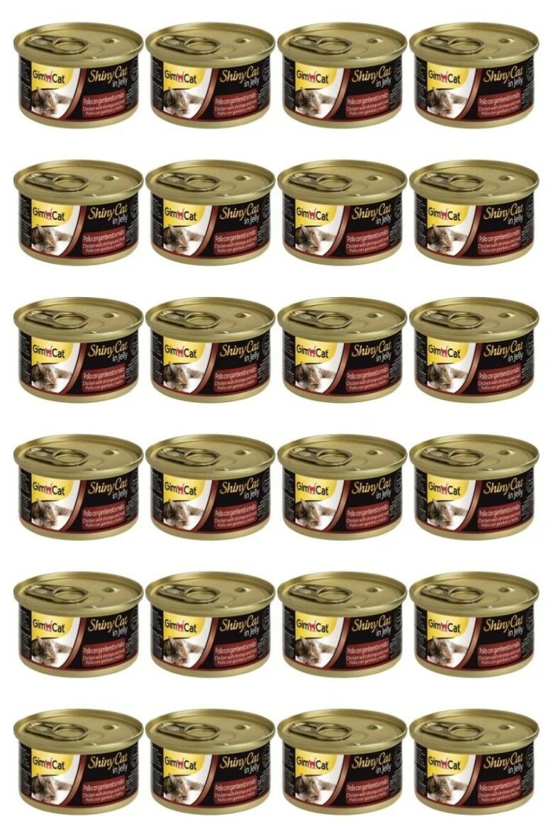GimCat Shinycat Tavuklu Karides Malt Konserve Kedi Maması 70 Gr x 24 Adet
