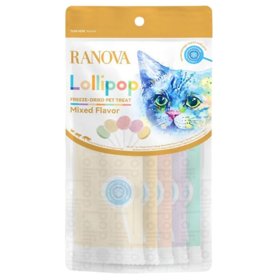 RANOVA Lollipop Karışık Çeşitli Kedi Ödül Maması 1,4gr (5'li)