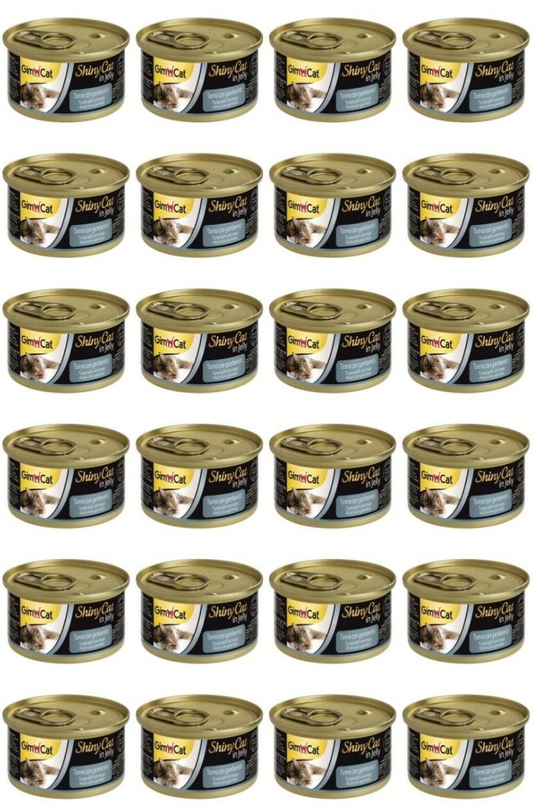 GimCat Shinycat Tuna Balıklı Karidesli Konserve Kedi Maması 70 Gr x 24 Adet