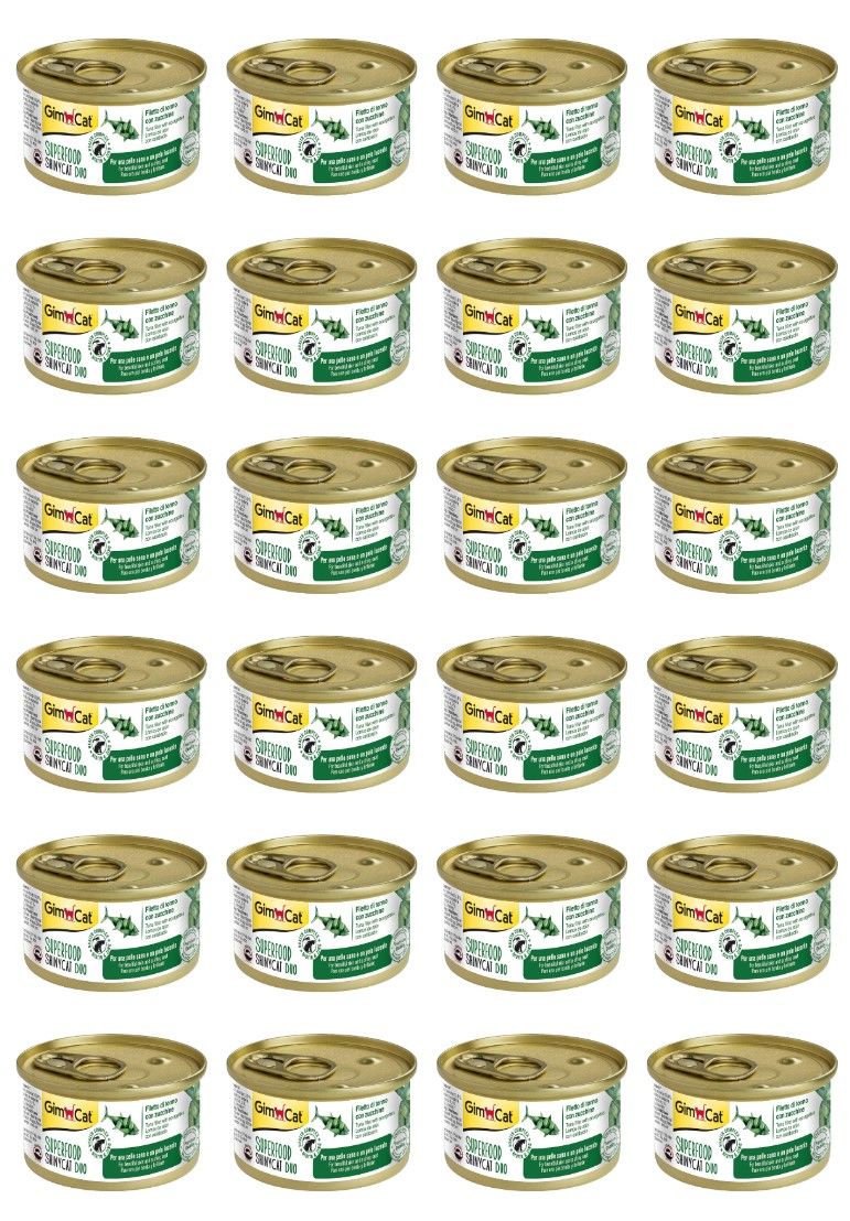 GimCat Shinycat SF Fileto Konserve Kedi Maması - Tuna Balıklı Kabaklı 70grX24