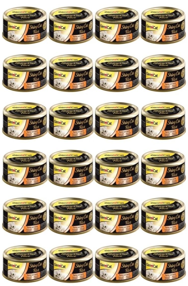 GimCat Shinycat Fileto Kedi Maması -Tuna ve Bal Kabaklı 70gr x 24 Adet