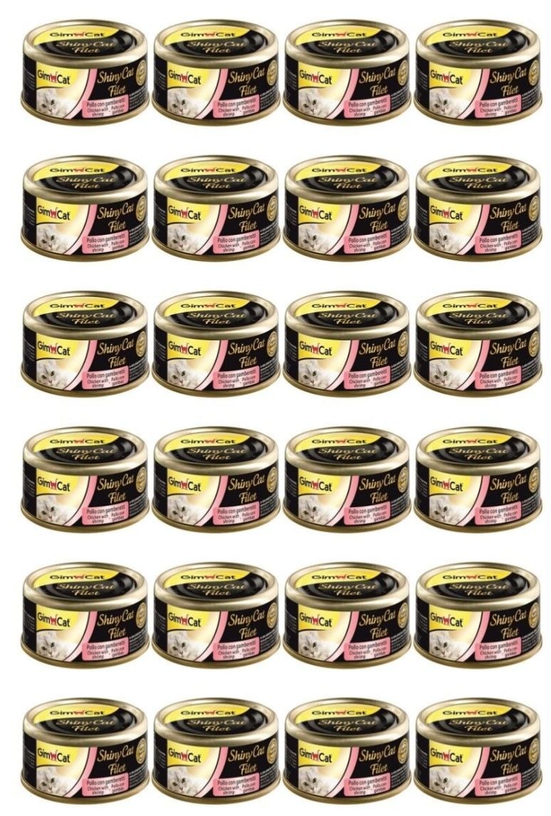 GimCat Shinycat Fileto Tavuk Karides Kedi Maması 70 Gr x 24 Adet