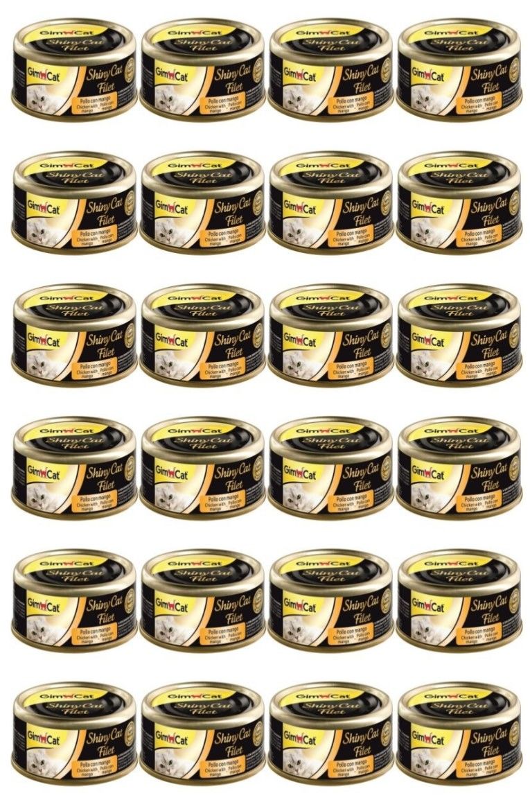 GimCat Shinycat Fileto Tavuk Mango Kedi Konserve Maması 70 Gr x 24 Adet