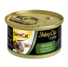 Gimcat Shinycat Tavuklu Kedi Otlu Konserve Kedi Maması 70 Gr