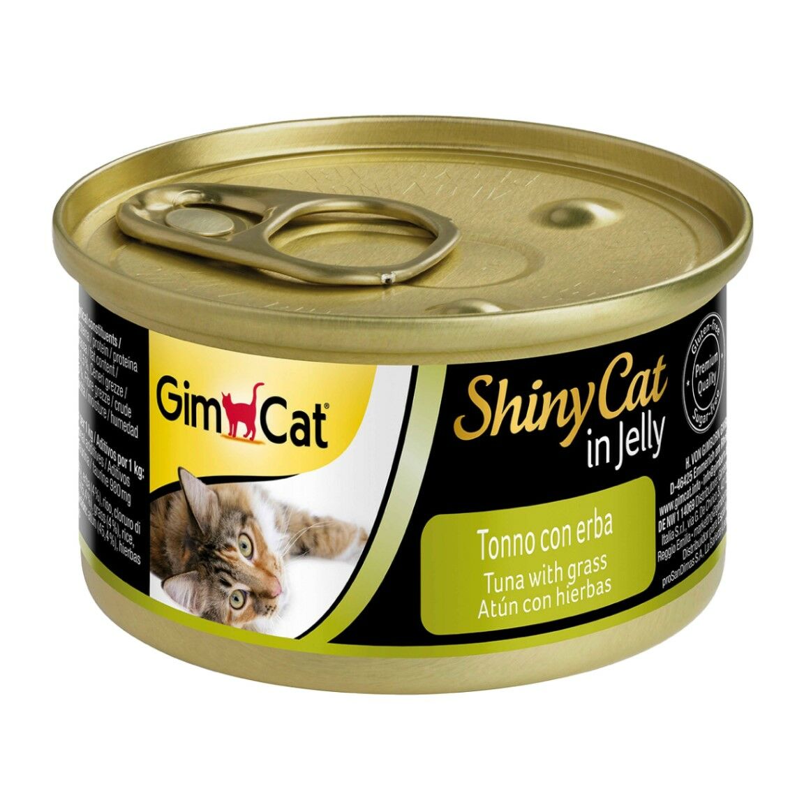 Gimcat Shinycat Tuna Balıklı Kedi Otlu Konserve Kedi Maması 70 gr