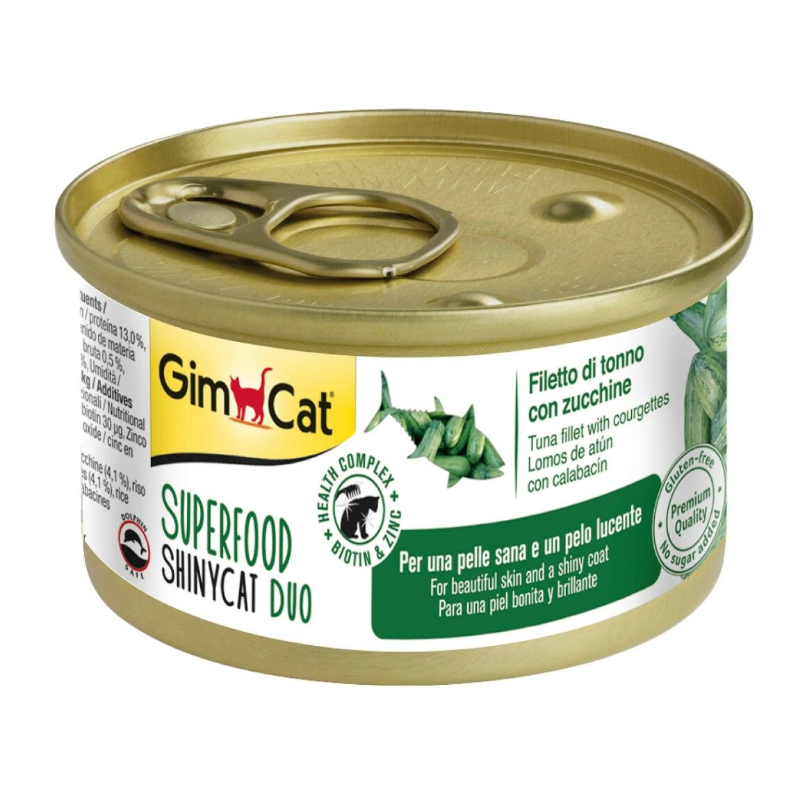 GimCat Shinycat SF Fileto Konserve Kedi Maması - Tuna Balıklı Kabaklı 70gr