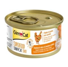 GimCat Shinycat SF Fileto Tavuklu Havuçlu Konserve Kedi Maması 70 Gr