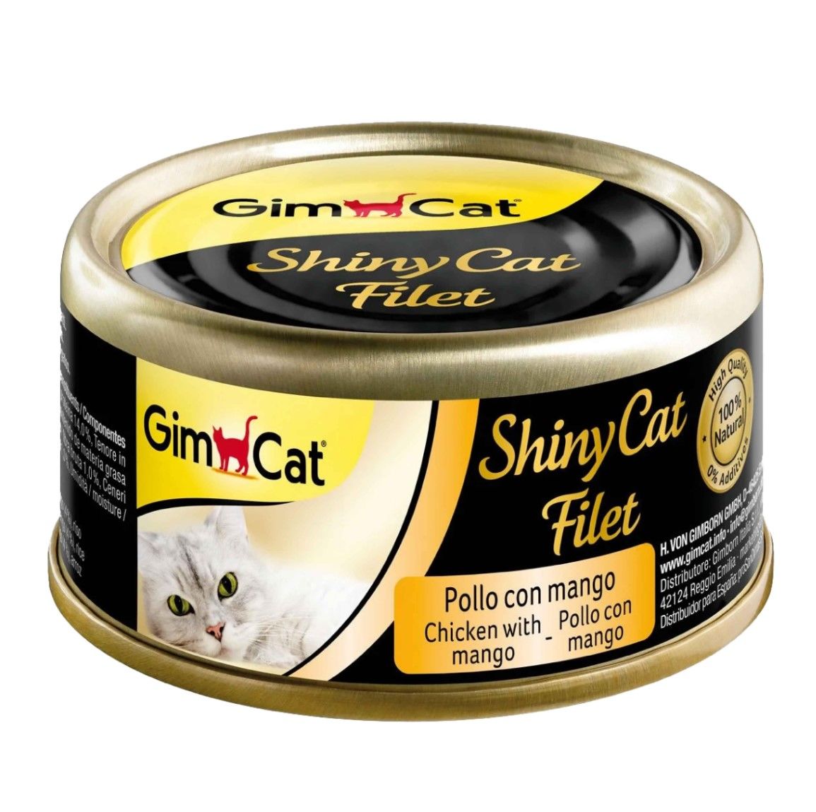 GimCat Shinycat Fileto Kedi Maması -Tavuk Mango 70gr