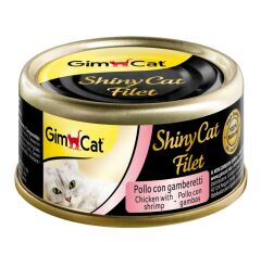 GimCat Shinycat Fileto Kedi Maması -Tavuk Karides 70gr