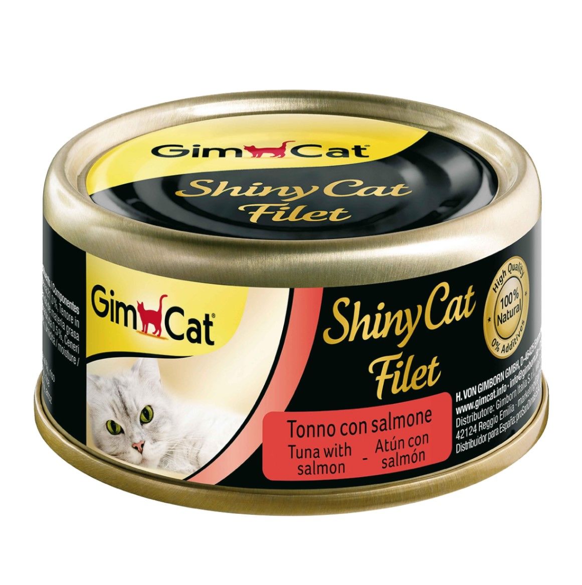 Gimcat Shinycat Tuna Balıklı Somonlu Fileto Konserve Kedi Maması 70 gr