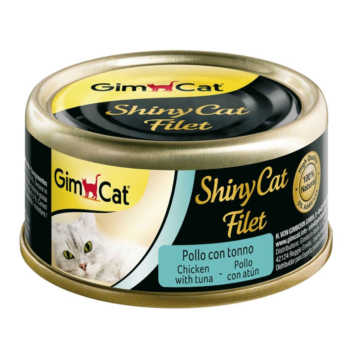 Gimcat Shinycat Tavuklu Tuna Balıklı Fileto Konserve Kedi Maması 70 gr