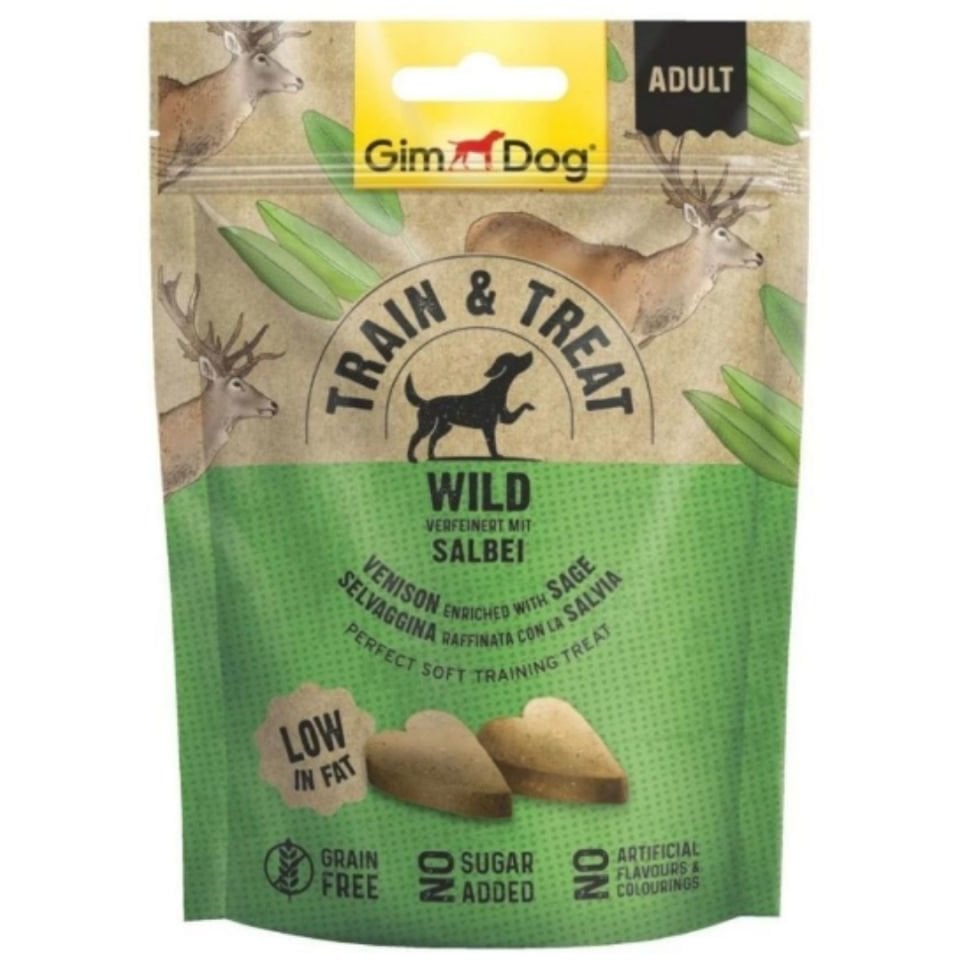 Gimdog Train&Trait Geyik Eti ve Adaçayı Köpek Ödülü 125gr
