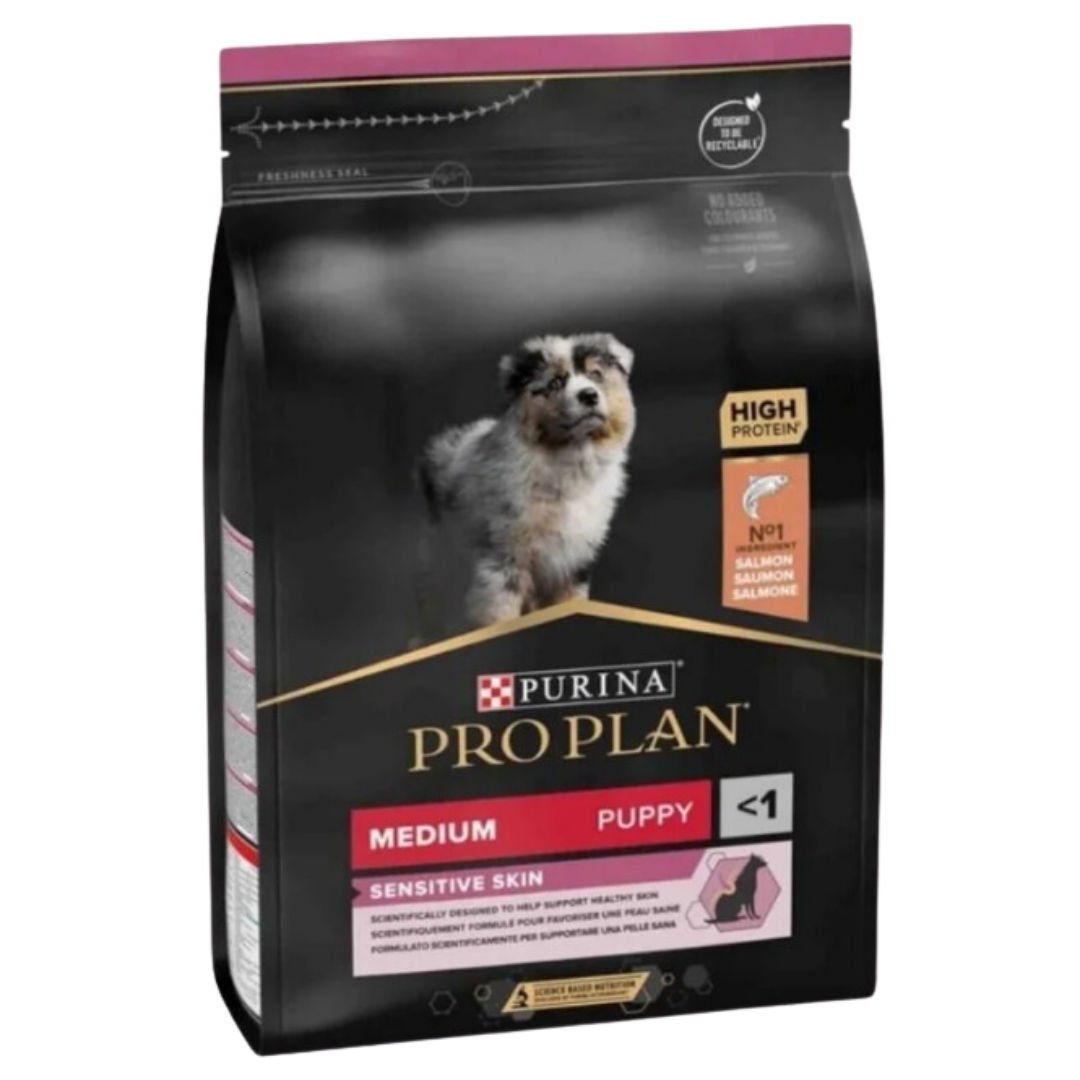 Pro Plan Puppy Medium Sensitive Skin Somonlu Orta Irk Yavru Köpek Maması 3 kg