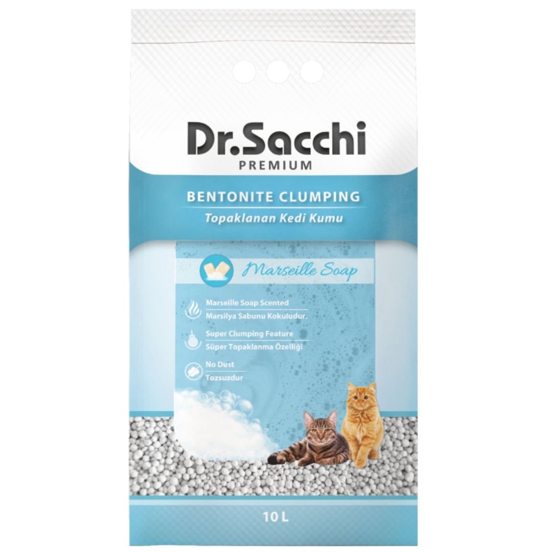 Dr.Sacchi Marsilya Sabunu Kokulu Bentonit Kedi Kumu 10 Lt