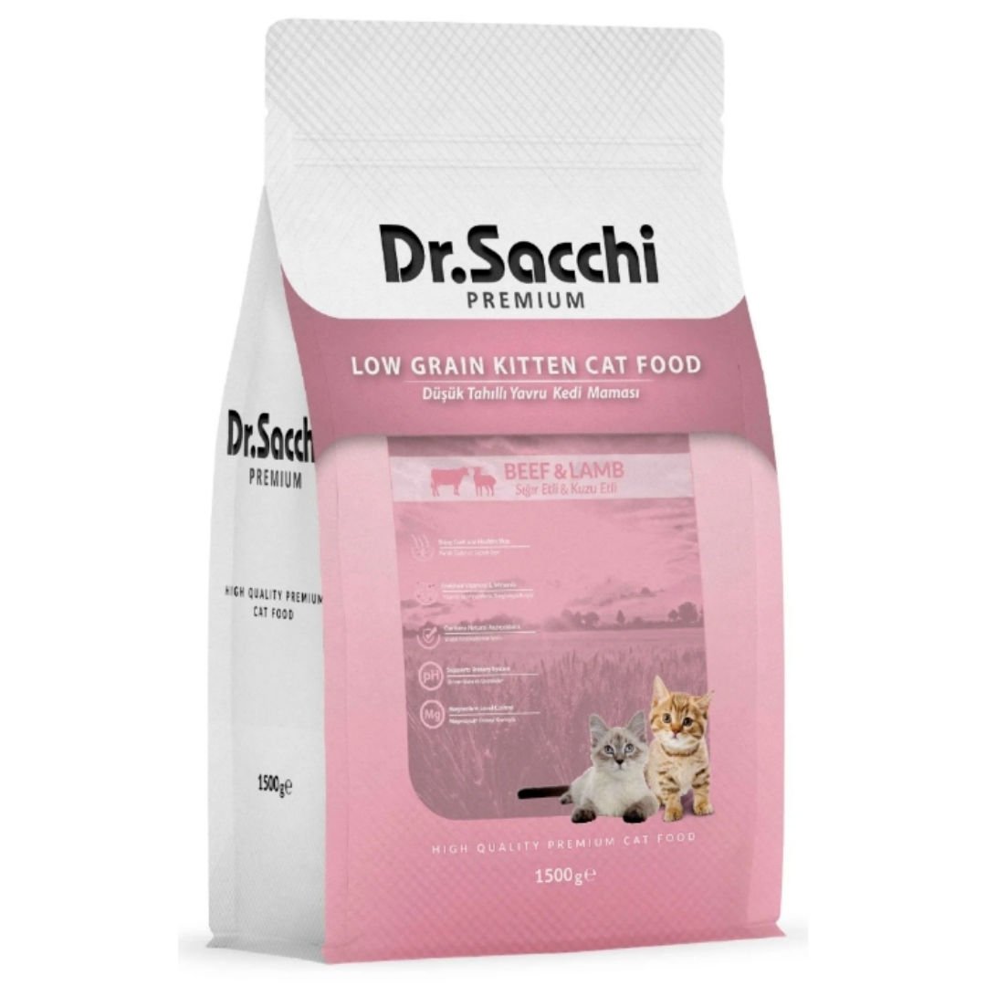 Dr.Sacchi Premium Düşük Tahıllı Yavru Kedi Maması 1,5 Kg