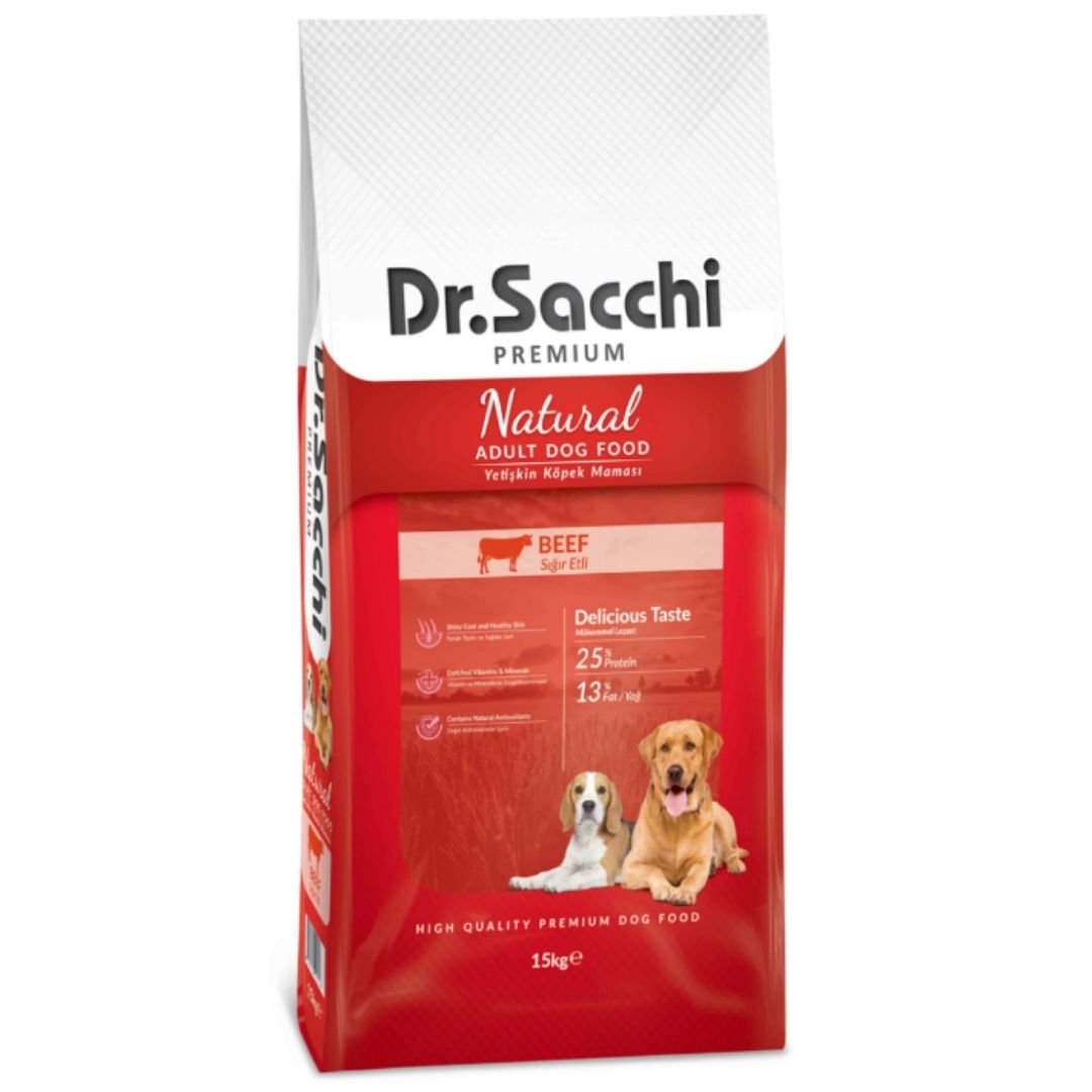 Dr. Sacchi Premium Natural Beef Yetişkin Köpek Maması 15kg
