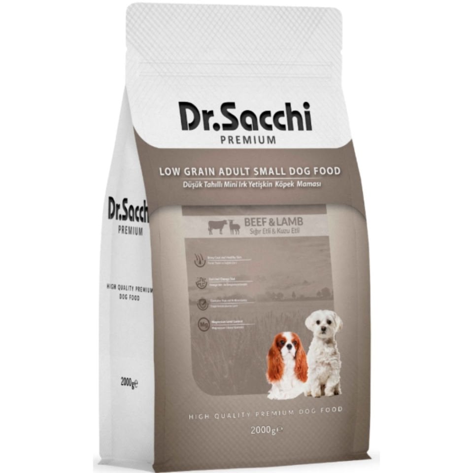 Dr.Sacchi Premium Düşük Tahıllı Mini Irk Köpek Maması 2 kg