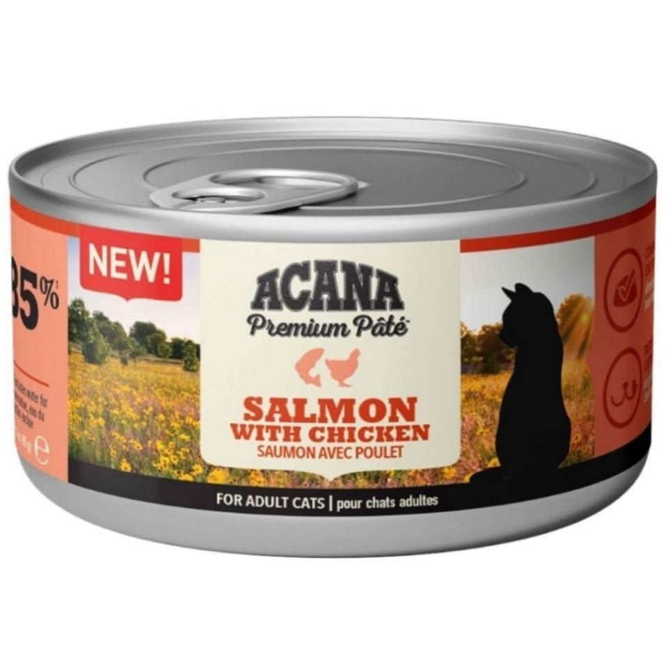 Acana Premium Pate (Ezme) Somon Balıklı ve Tavuklu Kedi Konservesi 85 Gr