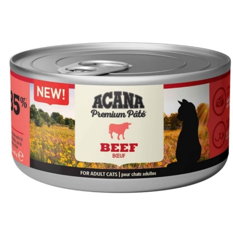 Acana Premium Pate Sığır Etli Ezme Yetişkin Kedi Konservesi 85gr