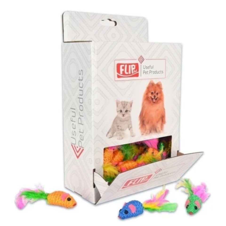 Flip Örgü Fare Kedi Oyuncağı