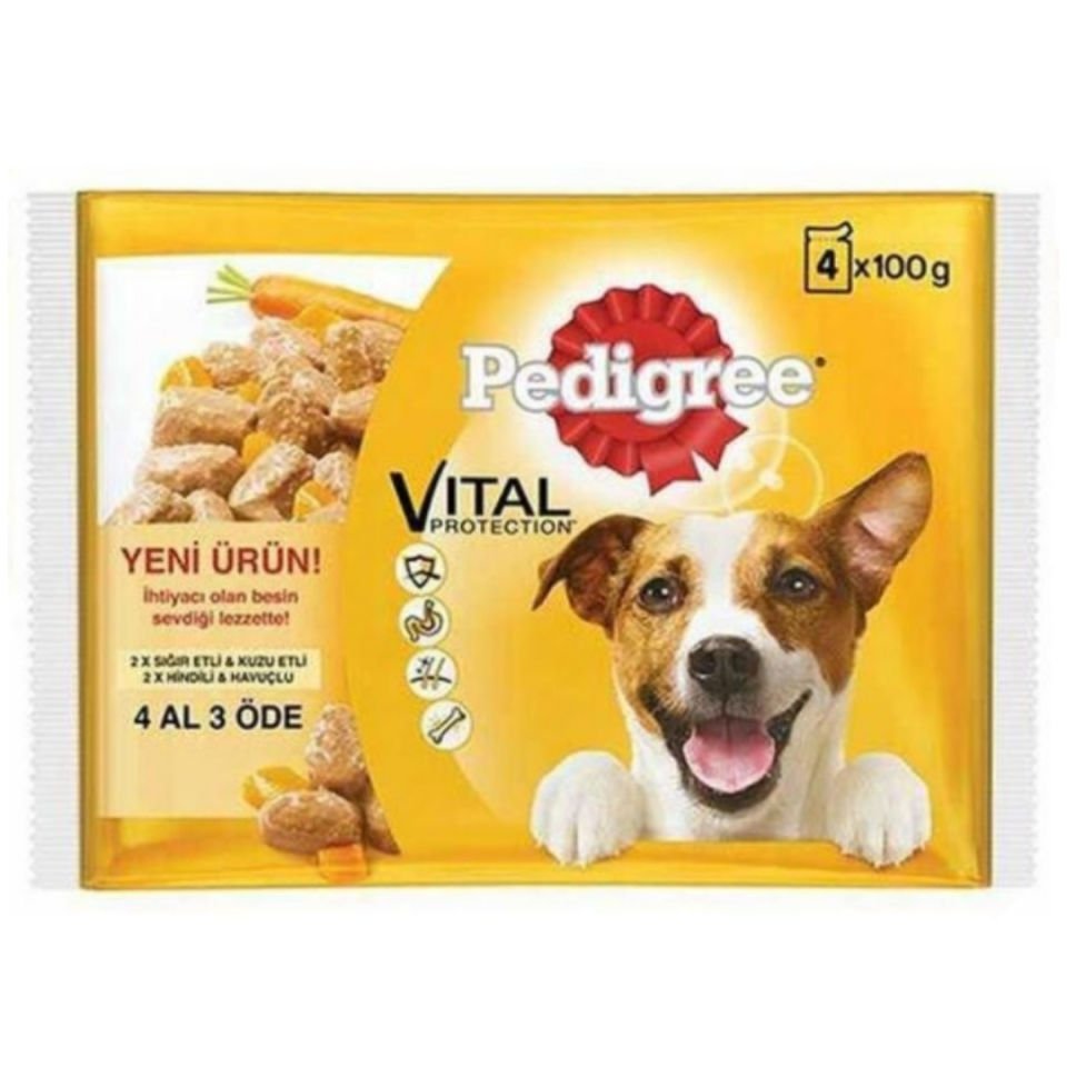 Pedigree Multipack Yetişkin Köpek Konservesi 4x100 Gr