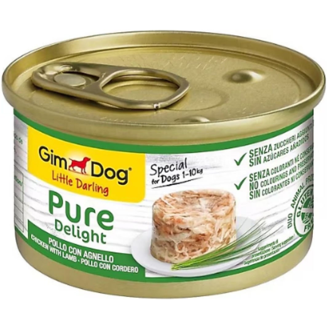 Gimdog Pure Delight Tavuk Etli ve Kuzulu Köpek Yaş Maması 85 Gr