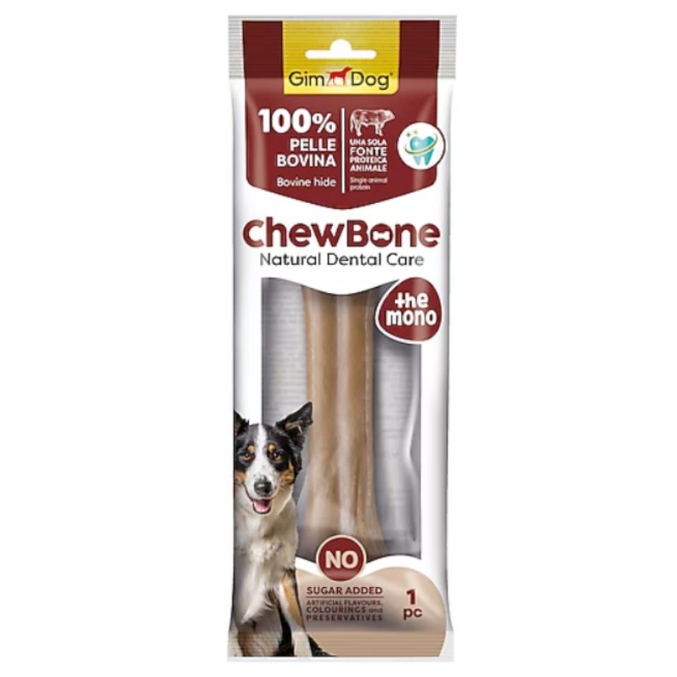 GimDog Chew Bones Press Köpek Çiğneme Kemiği 10'' 210 Gr 1'li Naturel