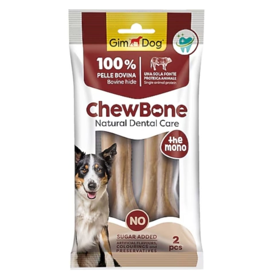 GimDog Chew Bones Press Köpek Çiğneme Kemiği 5,5’’ 120 Gr 2li Naturel