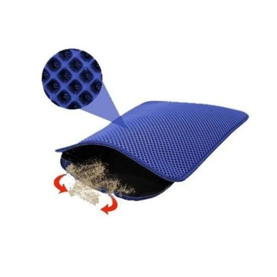 Elekli Kedi Tuvalet Önü Paspası 40 x 55 cm Lacivert