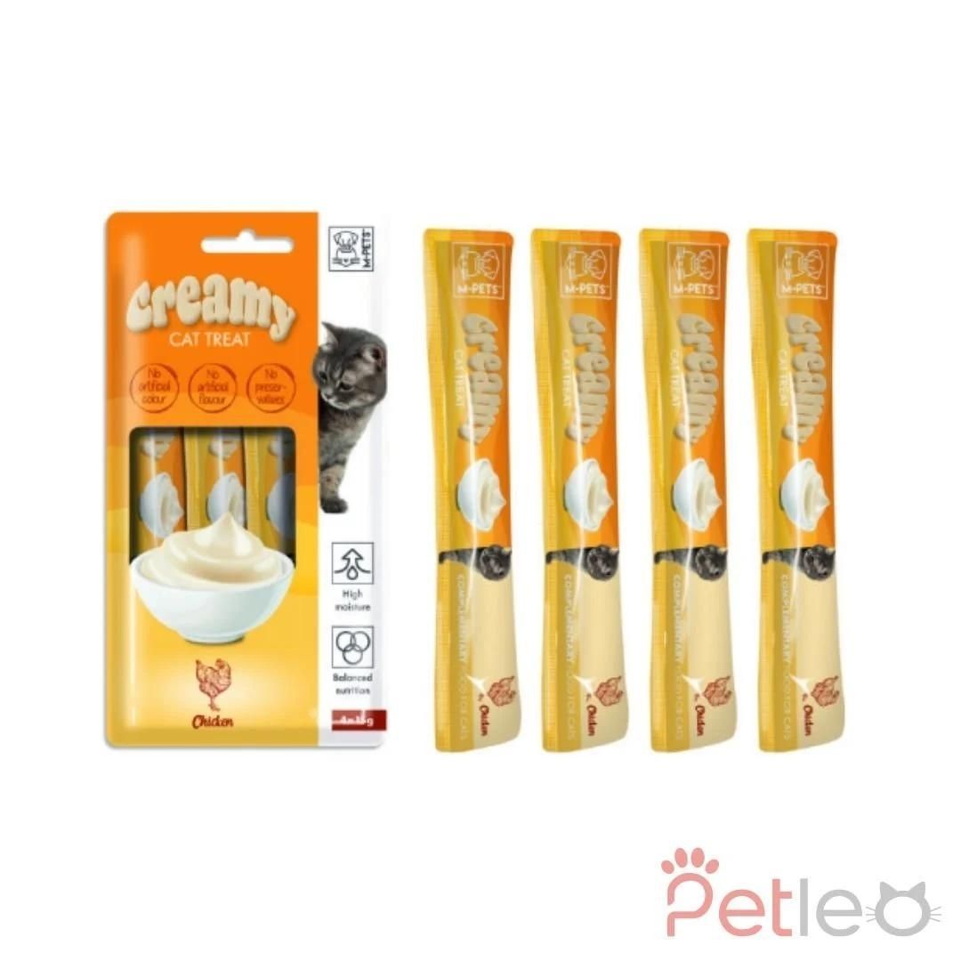 M-PETS CREAMY TAVUKLU KEDİ ÖDÜLÜ 4X15GR